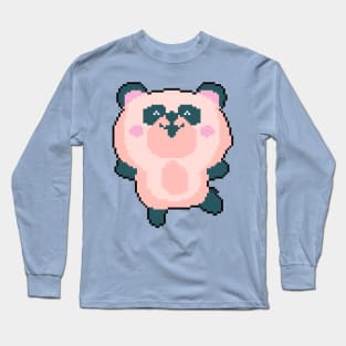 Panda Zen: Pixel Art Panda Design for Fashionable Apparel Long Sleeve T-Shirt